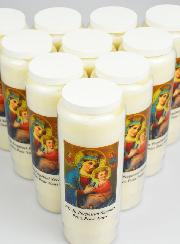 Lot de 10 Bougies de Neuvaine à Notre Dame du Perpétuel Secours