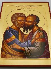 Icône Byzantine Saint Pierre et Saint Paul - 28 cm