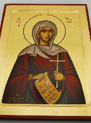 Icône Byzantine Sainte Athéna - 30 cm