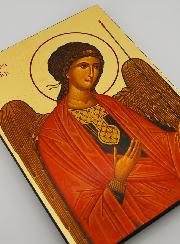 Icône Byzantine Saint Michel Archange Rouge - 25 cm