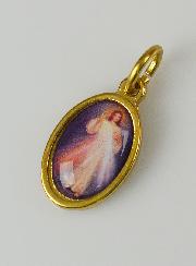 Médaille Christ Miséricordieux Divine Miséricorde Dorée - 14 mm