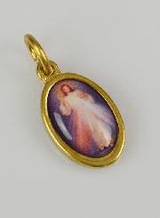 Médaille Christ Miséricordieux Divine Miséricorde Dorée - 14 mm