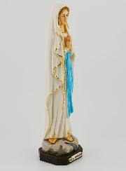 Statue Vierge Marie de Lourdes Polychromée Peinte Main - 20cm