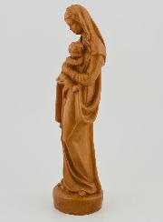 Statue Vierge Marie à l'Enfant Jésus - Renaissance - Ton Bois - 16 cm