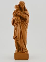 Statue Sainte Vierge Marie à l'Enfant Jésus - Ton Bois - 16 cm