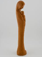 Statue Sainte Vierge Marie à l'Enfant Jésus - Ton Bois - 22 cm