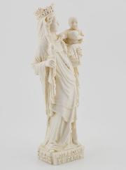 Statue Notre Dame de Paris - Ton Ivoire - 14 cm