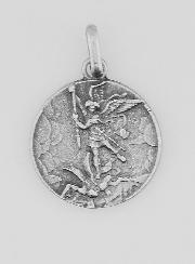 Médaille Archange Saint Michel en Argent Massif - 17 mm