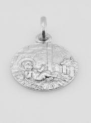 Médaille La Nativité de Jésus en Argent Massif - 17 mm