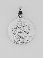Médaille Saint Christophe en Argent Massif - 17 mm