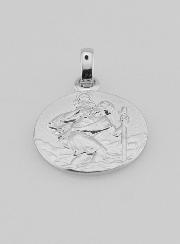 Médaille Saint Christophe en Argent Massif - 17 mm