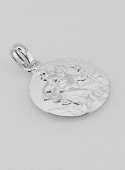 Médaille Saint Christophe en Argent Massif - 17 mm