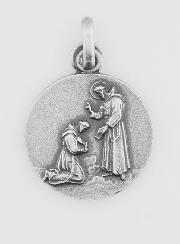 Médaille Saint François en Argent Massif - 17 mm
