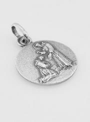 Médaille Saint François en Argent Massif - 17 mm