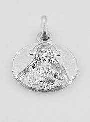Médaille Sacré Coeur de Jésus-Christ en Argent Massif - 17 mm