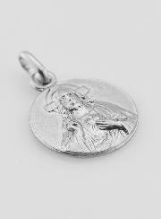 Médaille Sacré Coeur de Jésus-Christ en Argent Massif - 17 mm