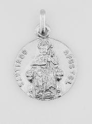 Médaille Saint Jacques de Compostelle en Argent Massif - 17 mm