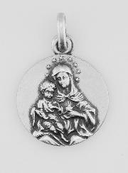 Médaille Sacré Coeur de Marie en Argent Massif - 17 mm