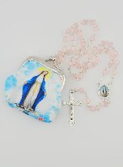 Chapelet de la Vierge Miraculeuse en Perles et sa Pochette