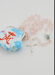 Chapelet de la Vierge Miraculeuse en Perles et sa Pochette