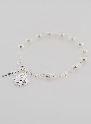 Bracelet Chapelet Dizainier en Perles d'Argent 6 mm