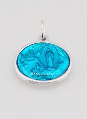 Médaille Notre Dame de Lourdes - Bleu de Lourdes 15 mm