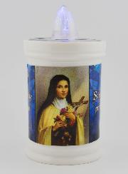 Bougie de Cimetière à Led Sainte Thérèse de l'Enfant Jésus - 60 jours