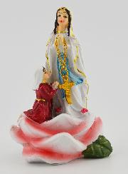 Statue Vierge Marie de Lourdes et Sainte Bernadette - 9 cm