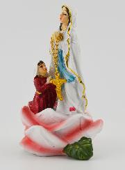 Statue Vierge Marie de Lourdes et Sainte Bernadette - 9 cm