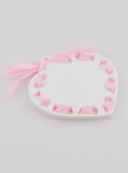 Icône Ange-Gardien Rose - Cadeau de Baptême Fille - 7 cm