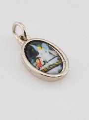 Médaille Ange Gardien Protecteur Argentée - 15 mm