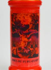 Bougie de Cimetière Rouge Âmes du Purgatoire