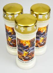 Lot de 3 Bougies de Cimetière Âmes du Purgatoire