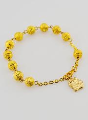 Bracelet Dizainier de Lourdes - Perles d'Or - 19 cm