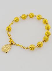 Bracelet Dizainier de Lourdes - Perles d'Or - 19 cm