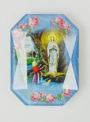 Plaque Auto Notre Dame de Lourdes - 4 cm