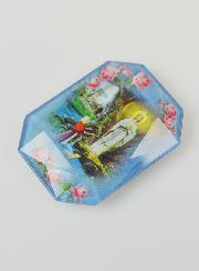 Plaque Auto Notre Dame de Lourdes - 4 cm