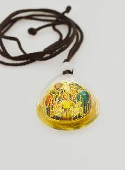 Médaille Goutte en Verre - Sainte Famille - sur Cordon