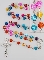 Chapelet de Lourdes en Perles Arc-en-ciel - 70 cm