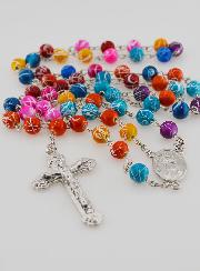 Chapelet de Lourdes en Perles Arc-en-ciel - 70 cm