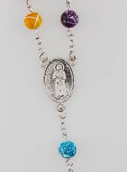 Chapelet de Lourdes en Perles Arc-en-ciel - 70 cm