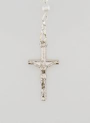 Chapelet de Lourdes en Perles de Nacre Blanche avec Fermoir