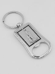 Porte-Clés Décapsuleur Saint Christophe en Argent