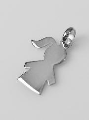 Pendentif Enfant Fille en Argent 925/1000 - 13 mm