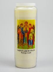 Bougie de Neuvaine Saints Archanges de Dieu - 17.5cm
