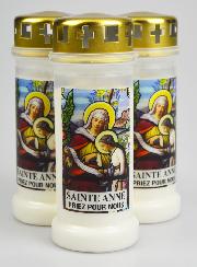 3 Bougies de Cimetière - Sainte Anne
