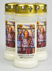 3 Bougies de Cimetière - Sainte Jeanne d'Arc