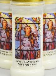 3 Bougies de Cimetière - Sainte Jeanne d'Arc
