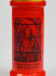 Bougie de Cimetière Rouge - Sainte Jeanne d'Arc