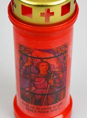 Bougie de Cimetière Rouge - Sainte Jeanne d'Arc